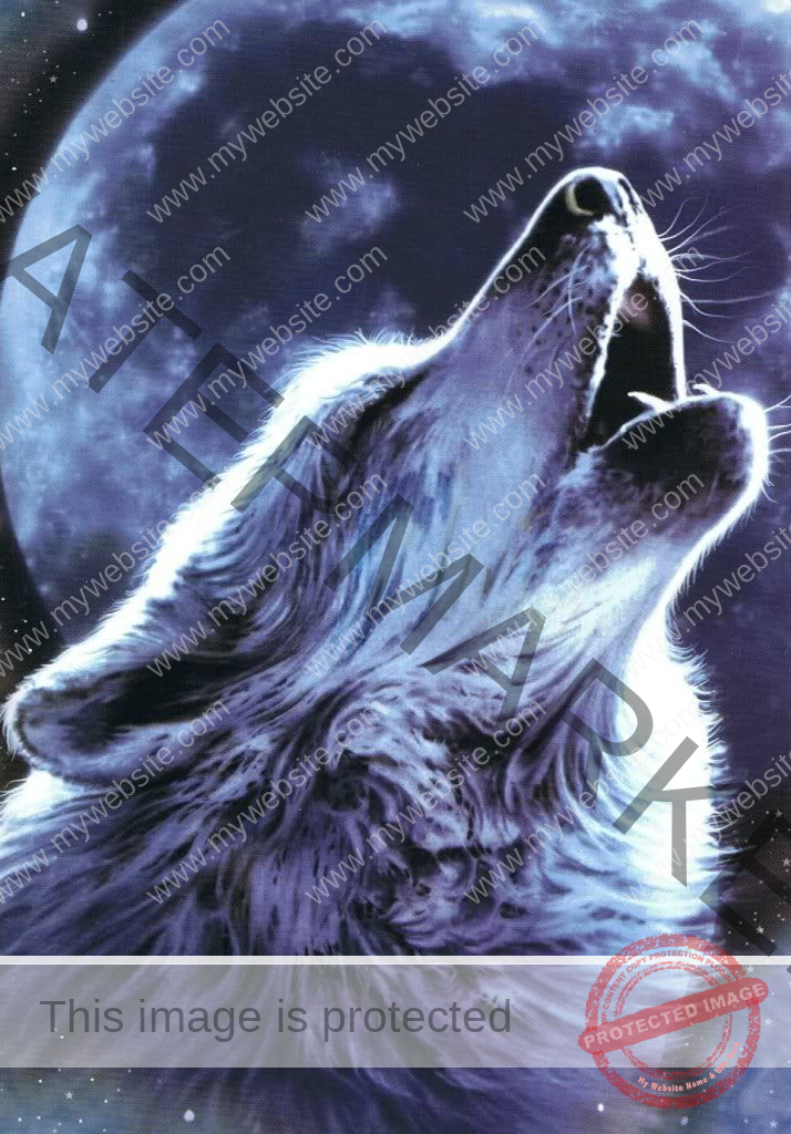 ID77FB7QRRHTHMWCTISF6AA4 Howling Wolf 16"x20" - Image 1