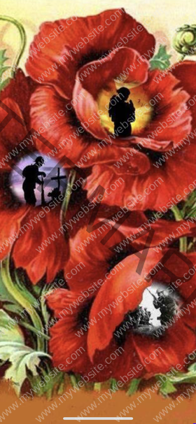 RSFOMF5ZMXB2UFI6ZPNGAYHR Poppies Remembrance 18" X 38" - Image 1