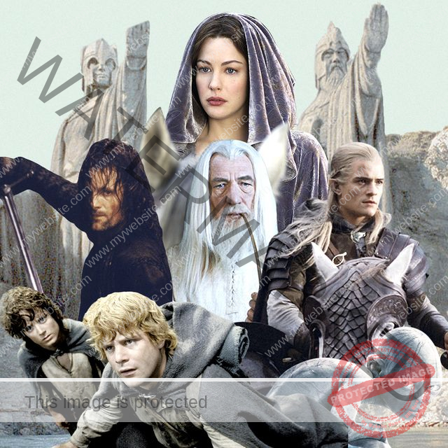 VU5OEE7OTPOTKEES6UTOSCCP Lord of the Rings 24" X24" - Image 1